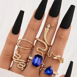 Snake Stackable Rings for Women Snake Jewelry Set